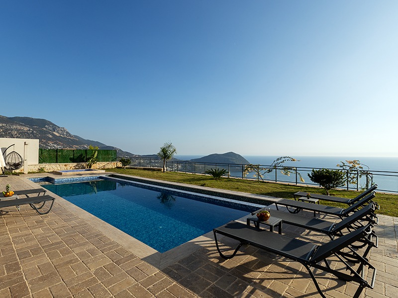Kalkan Villa Mercan 5+1 Jakuzili Saunalı