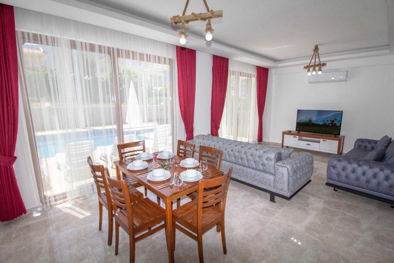 Fethiye Villa Mina 4+1 Korunaklı